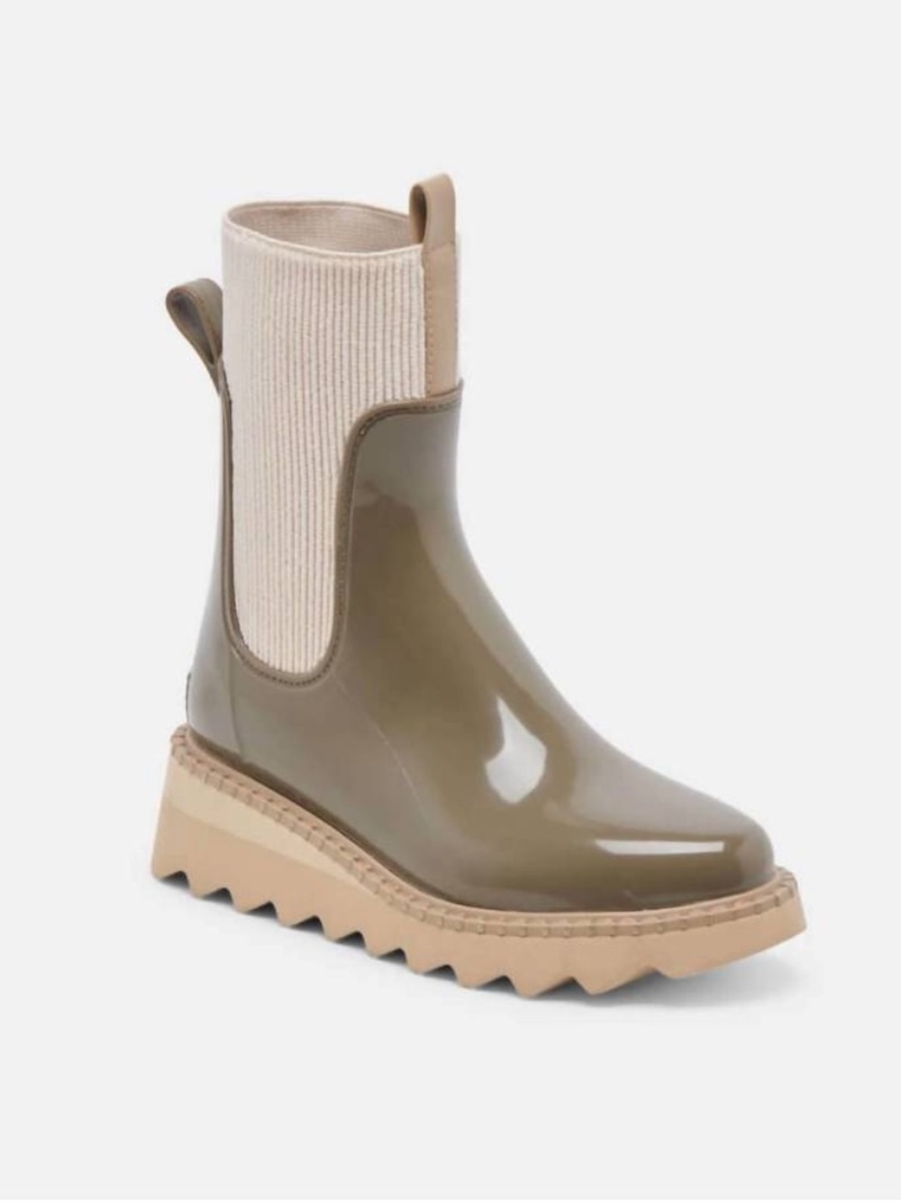 Dolce Vita Tropic H2O Boots In Dark‎ Moss Patent Stella